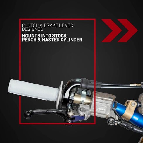 مجموعة أذرع Polisport Pivot غير قابلة للكسر - تناسب: Honda CRF 250R/250RX/450R/450RX (2007-2024) أذرع الفرامل/القابض موتوكروس (MX/Enduro)، مركب متين، شكل OEM، سهل التركيب، رمادي ناردو in Kuwait