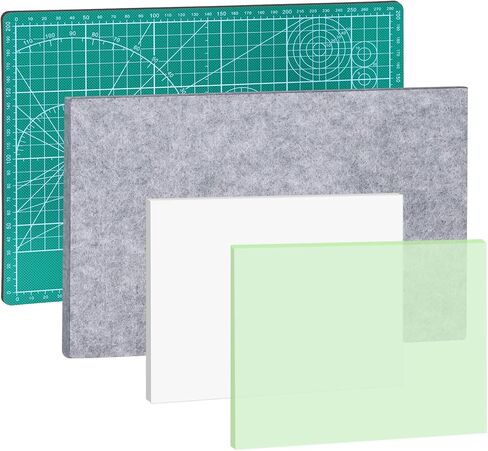 4 Pcs Leather Punch Pads, A4 Self Healing Cutting Mat, Sound Absorbing Pad and Leather Cutting Mat, Cutting Hole Punch Stamping Tool for Leathers Working DIY Crafts in Kuwait