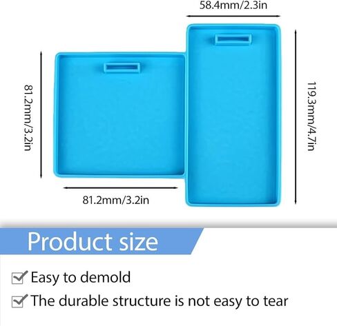 Badge Buddy Mold, Silicone Badge Reel Molds for Resin, Rectangle Resin Mold for Epoxy Resin in Saudi Arabia