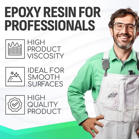 Epoxy Resin Pro 32 Oz Kit – Clear High-Gloss Finish for Coating Wood, Concrete, Stone & More | Strong, Durable, Self-Leveling | Perfect for Arts & Crafts, Table Tops & More! in Saudi Arabia