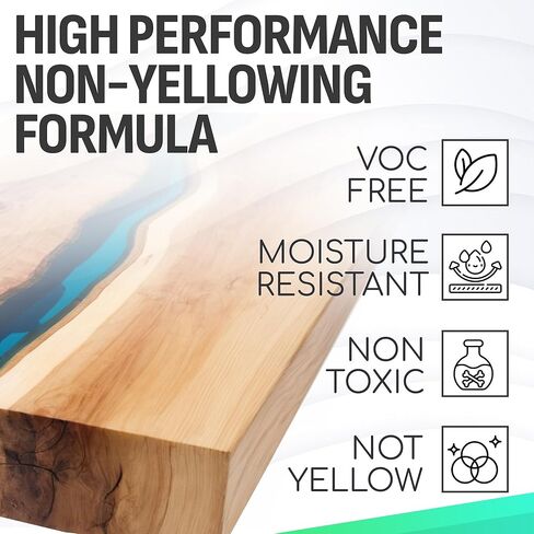 Epoxy Resin Pro 32 Oz Kit – Clear High-Gloss Finish for Coating Wood, Concrete, Stone & More | Strong, Durable, Self-Leveling | Perfect for Arts & Crafts, Table Tops & More! in Saudi Arabia