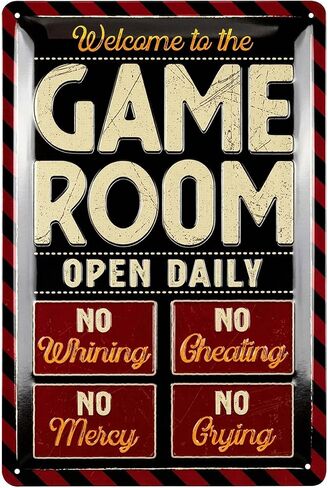 Vintage metal Tin Signs - DART RULES Man Cave darts accessories, Dart Gifts for Men, Dart Board Accessories, Vintage Metal Signs, Games for Man Cave, Man Cave Wall, Retro Tin, 12x8" in Saudi Arabia