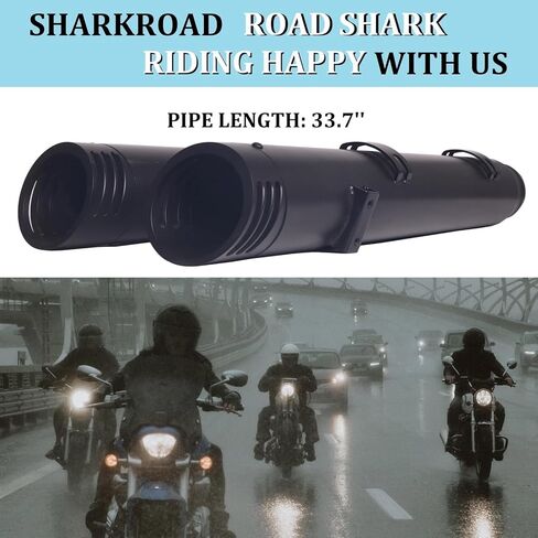 ماسورة عادم كاتم الصوت من SHARKROAD مقاس 4 بوصات للزعيم الجزئي الهندي 2014-UP-INMF-4020BB in Kuwait