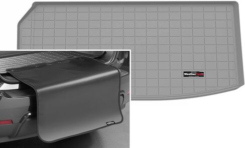 بطانة صندوق السيارة من WeatherTech مع واقي ممتص للصدمات لسيارة GMC Acadia، Traverse، Enclave - خلف الصف الثالث مع واقي ممتص الصدمات (401789SK)، أسود in Kuwait