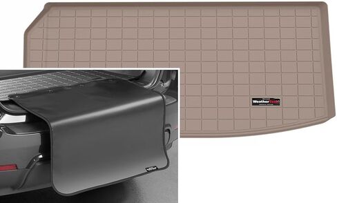 بطانة صندوق السيارة من WeatherTech مع واقي ممتص للصدمات لسيارة GMC Acadia، Traverse، Enclave - خلف الصف الثالث مع واقي ممتص الصدمات (401789SK)، أسود in Kuwait
