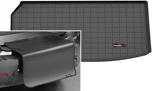 بطانة صندوق السيارة من WeatherTech مع واقي ممتص للصدمات لسيارة GMC Acadia، Traverse، Enclave - خلف الصف الثالث مع واقي ممتص الصدمات (401789SK)، أسود in Kuwait