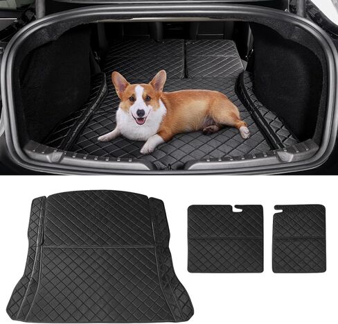 for Tesla Model 3 Highland Trunk Pet Mat Waterproof PU Leather Cargo Liner for Dogs Rear Seat Cover for Tesla Model 3 2024 Version in Saudi Arabia