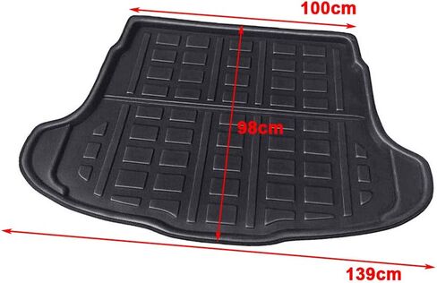 Cnonee1 Rubber Waterproof Rear Cargo Tray Trunk Floor Mat Protector for Honda CR-V 3rd Gen RE1-RE5 2007 2008 2009 2010 2011, Black in Saudi Arabia