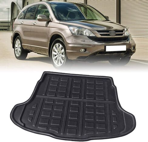 Cnonee1 Rubber Waterproof Rear Cargo Tray Trunk Floor Mat Protector for Honda CR-V 3rd Gen RE1-RE5 2007 2008 2009 2010 2011, Black in Saudi Arabia