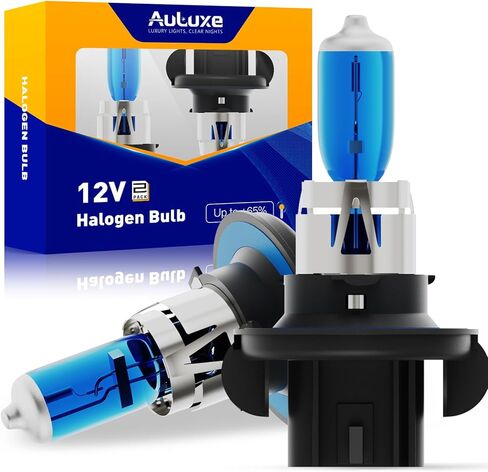 Compatible with Jeep Compass 2007 2008 2009 2010 Halogen Headlight Bulb Combo - 185% Brighter 5000K White High/Low Beam, Plug and Play, 2-Pack in Saudi Arabia