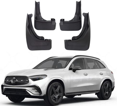 Car Mud Flaps for Mercedes Benz GLC GLC260 GLC300 X254 2023-2025 Custom Fit Splash Guards Fender Flares Front Rear Mud Guards Protects Vehicle from Dirt Rocks & Snow,Without Pedals in Saudi Arabia