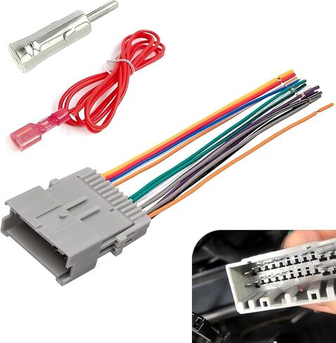 WZP Car Audio Wiring Harness, Radio Adapter Wiring Harness Kit with Antenna Adapter Connector, Compatible with Chevy Hummer Buick Suzuki (Multicolored) in Kuwait