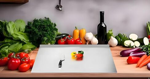 ألواح تقطيع من الفولاذ المقاوم للصدأ، ألواح تقطيع للمطابخ، لوح تقطيع كبير، قياس لوح تقطيع المطبخ هذا تقريبًا: 23.6 بوصة طول × 23.6 بوصة عرض، لوح العجن بسمك 0.059 بوصة in Kuwait