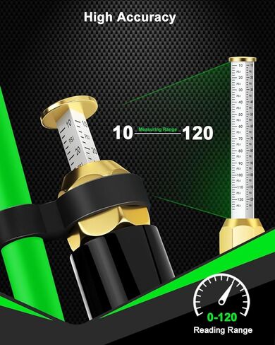 ATsafepro Tire Inflator with Gauge-10-120PSI, 3-in-1 Inflate, Deflate & Measure, Dual-Head & Lock-On Chuck, Tire Pressure Gauge with Rubber Hose, Compatible with 1/4" NPT Air Compressor in Saudi Arabia