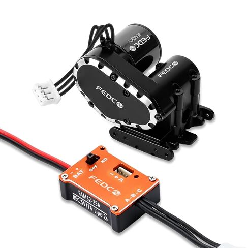 مجموعة محرك وناقل حركة بدون فرشاة SCX30 مع 25A ESC، ترقية محرك خارجي بعزم دوران عالي 3500 كيلو فولت لترقيات SCX30 المحورية 1/30 RC الزاحف in Kuwait