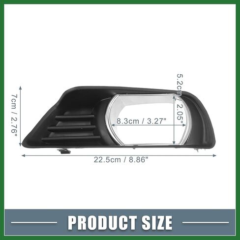 Motoforti Left Right Side Fog Light Grille Cover Trim NO.5212706040/5212806040 for Toyota Camry 2007 2008 2009 Black 1 Pair Long-lasting in Kuwait