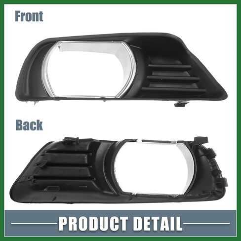 Motoforti Left Right Side Fog Light Grille Cover Trim NO.5212706040/5212806040 for Toyota Camry 2007 2008 2009 Black 1 Pair Long-lasting in Kuwait