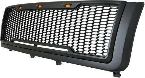 EAG Replacement ABS Upper Grille - Matte Black - with Amber LED Lights Fit for 11-14 Silverado 2500/3500 Heavy Duty in Saudi Arabia
