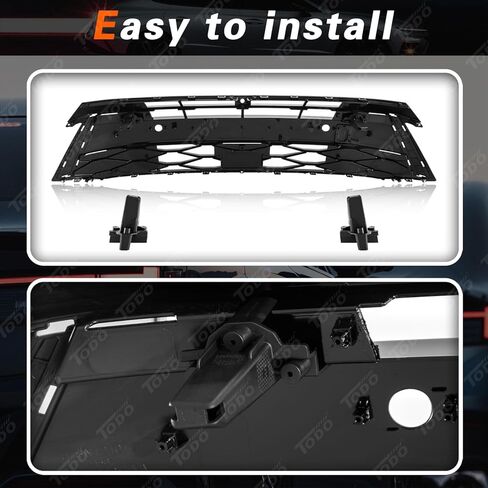TODO Front Bumper Grille Compatible with 2024-2025 Hyundai Sonata SE SEL Limited, Glossy Black Upper Mesh Grill with Camera & Sensor Holes, Replaces 86351-L1510 863A0-L1BJ0 in Saudi Arabia