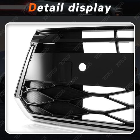 TODO Front Bumper Grille Compatible with 2024-2025 Hyundai Sonata SE SEL Limited, Glossy Black Upper Mesh Grill with Camera & Sensor Holes, Replaces 86351-L1510 863A0-L1BJ0 in Saudi Arabia