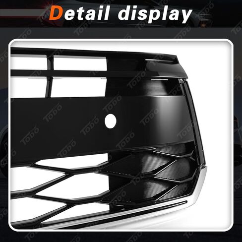 TODO Front Bumper Grille Compatible with 2024-2025 Hyundai Sonata SE SEL Limited, Glossy Black Upper Mesh Grill with Camera & Sensor Holes, Replaces 86351-L1510 863A0-L1BJ0 in Saudi Arabia