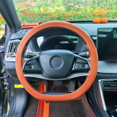Silicone Steering Wheel Cover Gel Steering Wheel Universal Size Cover for 14" 15" 16" Thin Stretchable Anti-Slip Soft odorless Protector Easy to Install(Purple) in Saudi Arabia