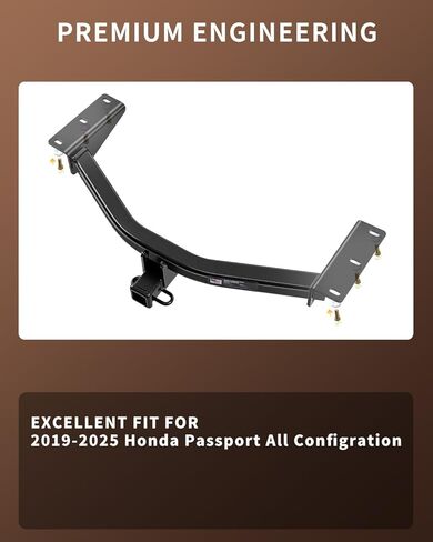 وصلة وصلة مقطورة للمستقبل مقاس 2 بوصة متوافقة مع Honda Passport 2019-2025 | وصلة جر سحب من الفئة 3 | قدرة سحب تبلغ 5000 رطل in Kuwait