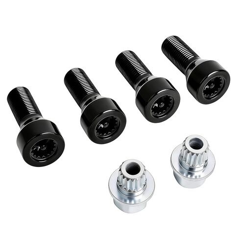 6 قطعة M14x1.25mm مجموعة قفل العجلة 4 مسامير قفل عجلة مضادة للسرقة و2 مفاتيح أمان لسيارات BMW الداخلية ومسامير العروة تناسب E90 E92 E60 E63 E82 E70 X5 E71 2007-2021 يستبدل 36-13-6-776-076 36136776076 in Kuwait