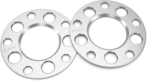 فواصل عجلات 5 مم Hubcentric 5x114.3 (تجويف 66.1 مم) متوافقة مع Nissan Infiniti G35 G37 Q50 Q60 Q70 FX35 FX50 350z 370z Altima Maxima 300zx 240sx Rogue Sentra - فضي 66.2 مم قطعتان in Kuwait