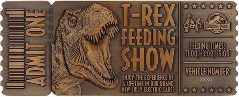 Fanattik Jurassic Park Feeding Show Ticket Limited Edition Embossed Metal Replica in Saudi Arabia