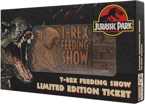 Fanattik Jurassic Park Feeding Show Ticket Limited Edition Embossed Metal Replica in Saudi Arabia