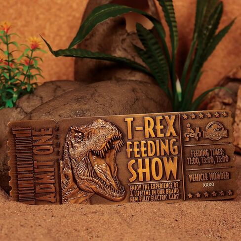 Fanattik Jurassic Park Feeding Show Ticket Limited Edition Embossed Metal Replica in Saudi Arabia