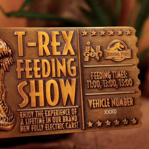 Fanattik Jurassic Park Feeding Show Ticket Limited Edition Embossed Metal Replica in Saudi Arabia