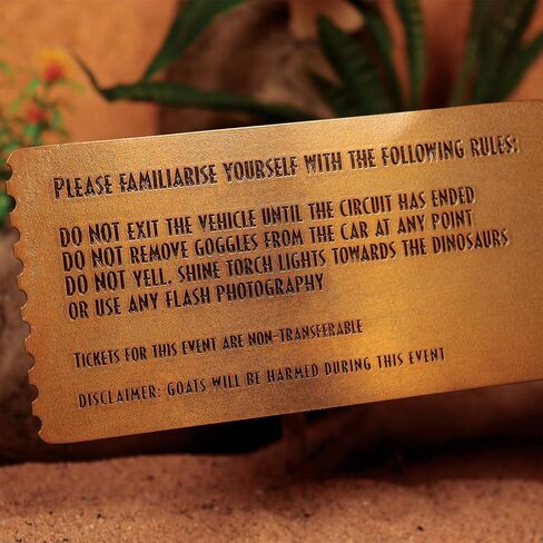 Fanattik Jurassic Park Feeding Show Ticket Limited Edition Embossed Metal Replica in Saudi Arabia