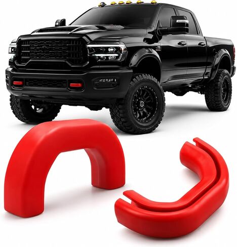 2Pcs Front Tow Hook Covers - Compatible with 2019-2026 Ram 2500 3500, Red Tow Hook Cover Caps, Front Bumper Exterior Trim Accessories in Saudi Arabia