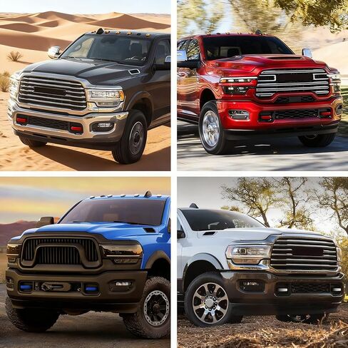 2Pcs Front Tow Hook Covers - Compatible with 2019-2026 Ram 2500 3500, Red Tow Hook Cover Caps, Front Bumper Exterior Trim Accessories in Saudi Arabia