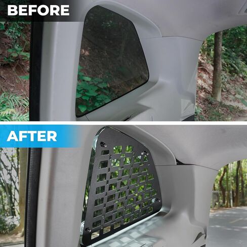 Rear Window Metal MOLLE Panel for Subaru Forester 2019–2023, Modular Rigid Tactical MOLLE Accessories No-Drill Storage Panels Car Cargo Rack SUV Vehicle Cargo Organizer (2 Pack) in Saudi Arabia