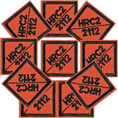 FR Patches for Clothing – 10 Pack Orange Embroidered Iron-On or Sew-On Badges for Jackets, Jeans, Hats, Backpacks (1"x1") in Saudi Arabia