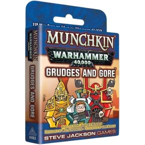 Munchkin Warhammer 40000 Grudges and Gore | Ages 10+ | 3-6 Players | 112-Card Add-On Featuring Adeptus Custodes, Leagues of Votann & World Eaters Armies for Epic Grimdark Gameplay in Kuwait