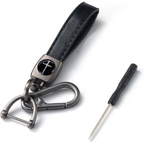 Genuine Leather Key Chain Compatible with Cross of Nails, Christian Religious Cross with Nails, Jesus Christ Keychain Keyring in Saudi Arabia