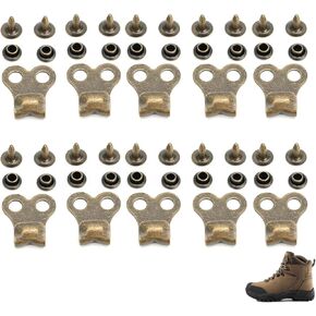 10 Set Hiking Boots Lace Hooks Replacement Bronze Boot Shoe Laces Eyelets Hook with Rivets Speed Hooks for Hiking Shoe Work Boots Mountaineering Shoes Climbing Boots Military Tactical Boot in Kuwait