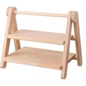 Bookshelf Tabletop Multifunctional Storage Rack Wooden Simple Double Layer Bookshelf for Living Room Home Office in Saudi Arabia
