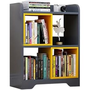 Bookshelf Floor-Standing Bookshelf Against the Wall Household Small Bookcase Space-Saving Student Multi-Layer Simple Storage Rack and Modern for Living Room Home Office(Small) in Saudi Arabia