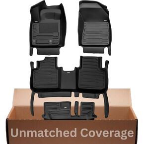 Floor mats for Hyundai Palisade 2020-2025 (7 Seat) with Maximum Coverage, Anti-Slip, Waterproof, All Weather Car Mats Accessories - Covers Row 1,2 and 3 in Saudi Arabia