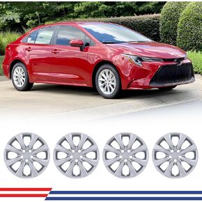 16" Hubcaps for 2009-2025 Toyot Corolla/ 2023-2025 Corolla Hybrid/ 2009-2014 Matrix Wheel Rims Cover Snap On Installation Set of 4 ABS+PC Material 16-Inch, Lacquer 42602-02540 in Kuwait