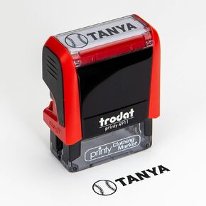Personalized Custom Clothing Name Stamp | 20 Designs | Machine Washable and Durable | Perfect for Athletes, Students, and Travelers | Fade-Resistant Ink | Non-Toxic, Safe for Kids (Baseball) in Saudi Arabia
