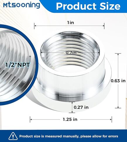 1/2 "NPT أنثى لحام على Bung، 4 قطعة تجهيزات خزان الوقود الألومنيوم قابلة للحام in Kuwait