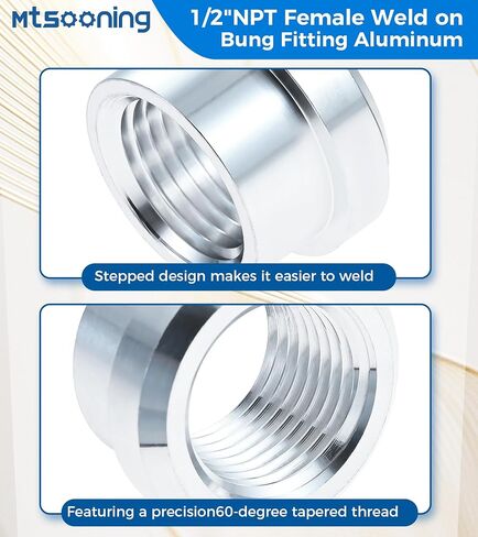 1/2 "NPT أنثى لحام على Bung، 4 قطعة تجهيزات خزان الوقود الألومنيوم قابلة للحام in Kuwait