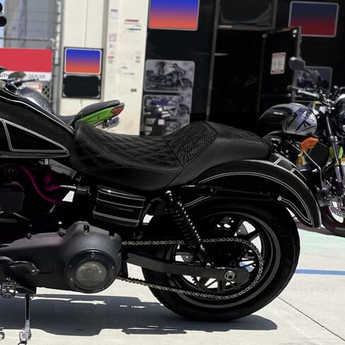 مقعد السائق والراكب للدراجة النارية مناسب لدراجة Harley Dyna Wide Glide Low Rider Street Bob Fat Bob FXDF Super Glide Custom FXDC 2006-2017 in Kuwait