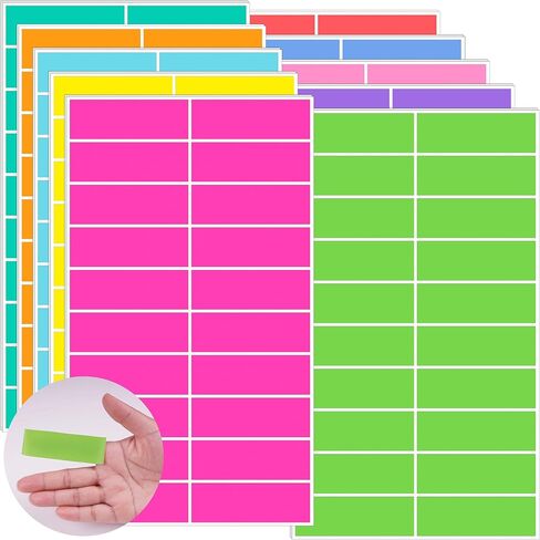 400 Pcs Colored Label Sticker in 10 Colors,3 x 1 Inch Write Color- Coding Labels File Folder Label Self-Adhesive for File Folders,Box Moving,Garage Sale,Price Tags,Study and Work in Saudi Arabia